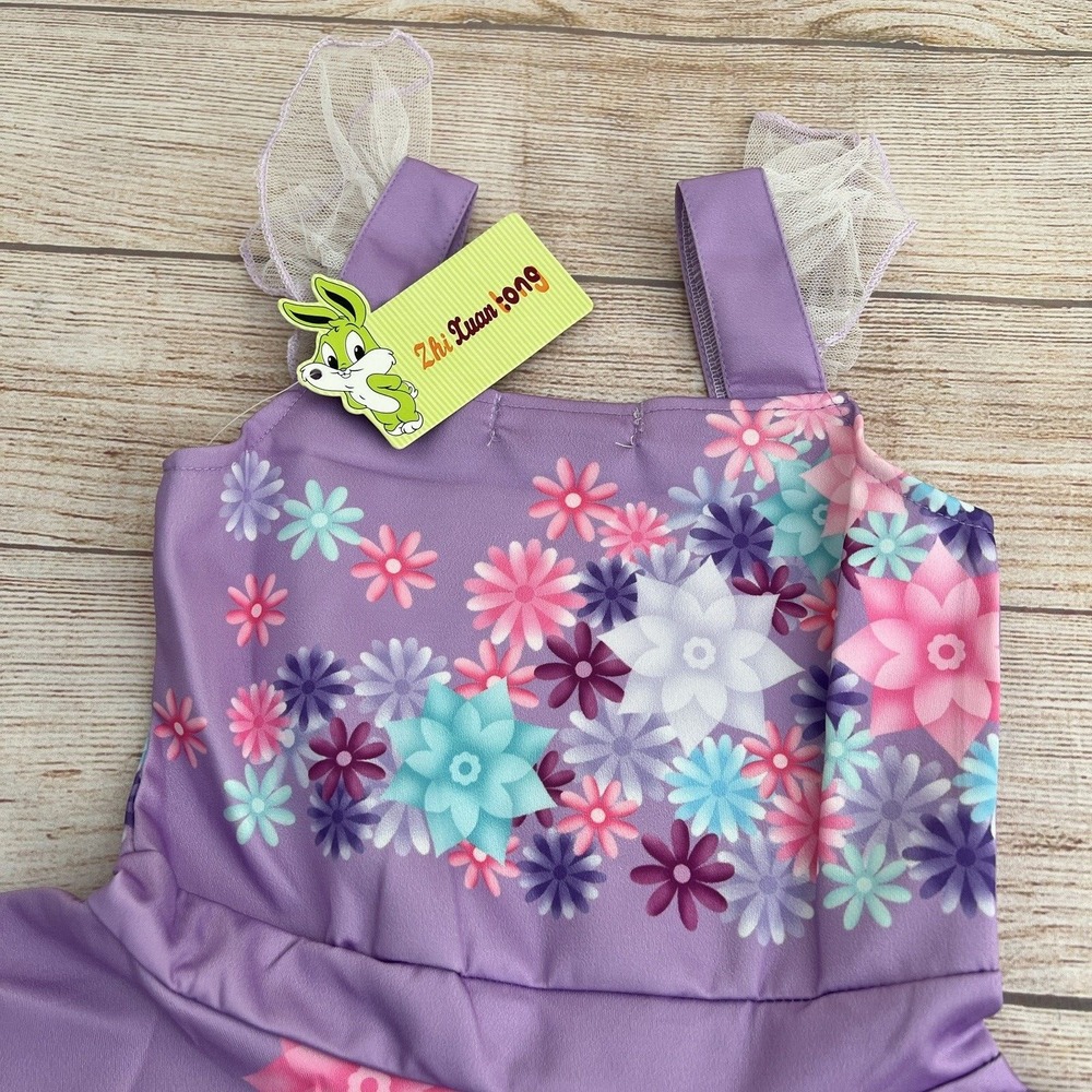 Encanto Princess Isabella Cosplay Dress with Bag Sz 3-4 y (100) Encanto Costume - Picture 9 of 11